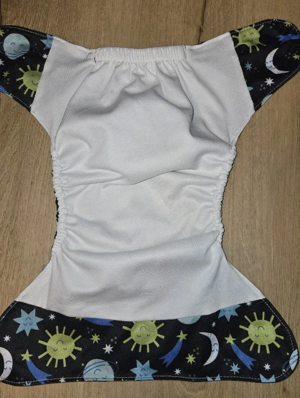 Kinder one size pocket cloth diaper planet print